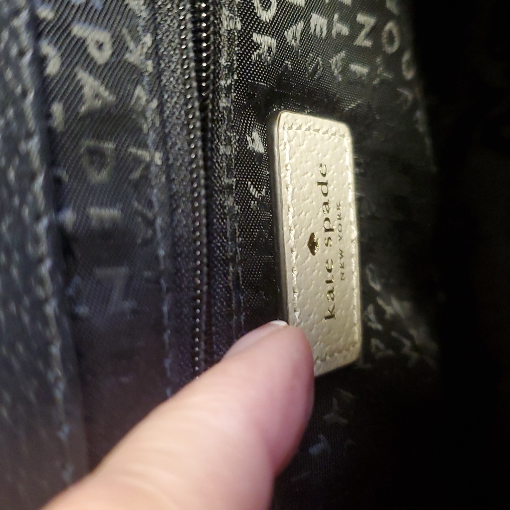 kate spade Black Leather Bow Crossbody Bag with Cream Accent - Picture 8 of 9